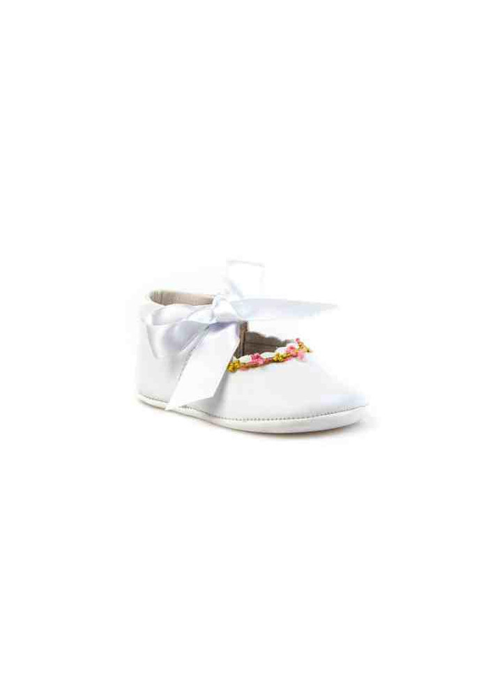 copy of Zapatos de bebé sin suela fabricados con piel auténtica atados con  cinta.Beige. T: 15-19.
